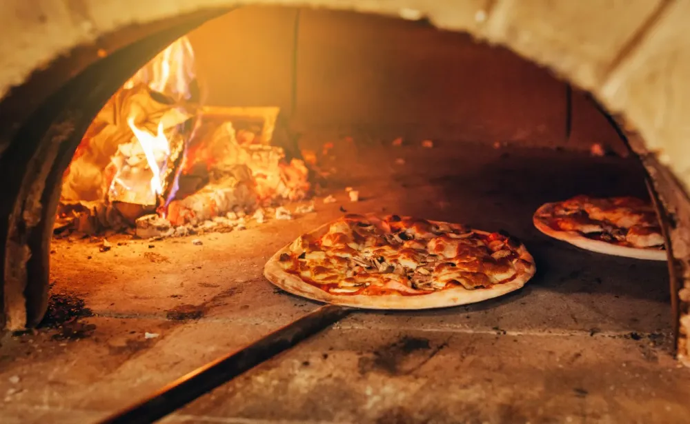Pizza au feu de bois à Céret